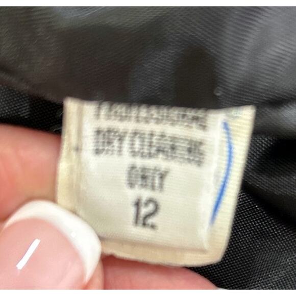 Vintage Tan Black Houndstooth Wool V-Neck Button Down Blazer - Picture 9 of 10